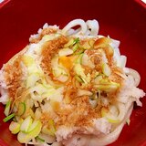 もっちもち☆薬味たっぷり釜玉うどん